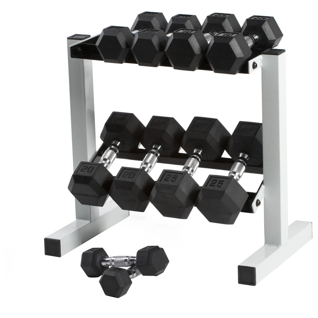 50 lb Rubber Hex Dumbbell Weight Set L1651