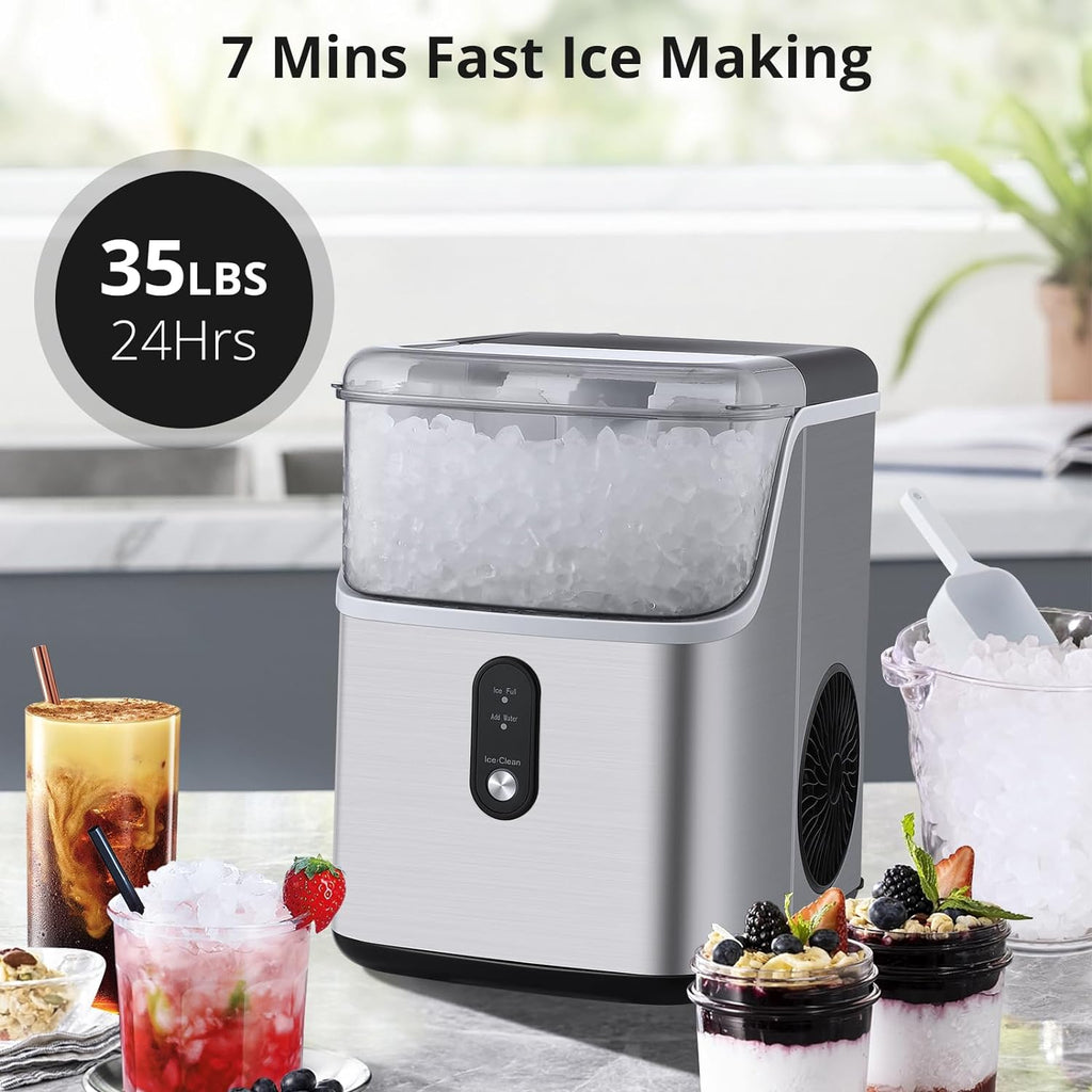 Countertop Nugget Ice Maker with Self-Cleaning X2250