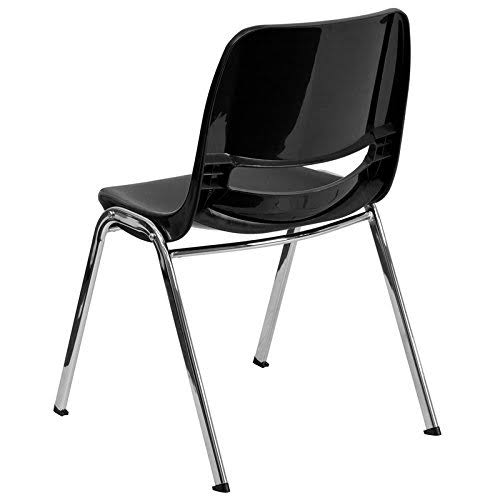 Black Stack Chair with Chrome Frame S21652