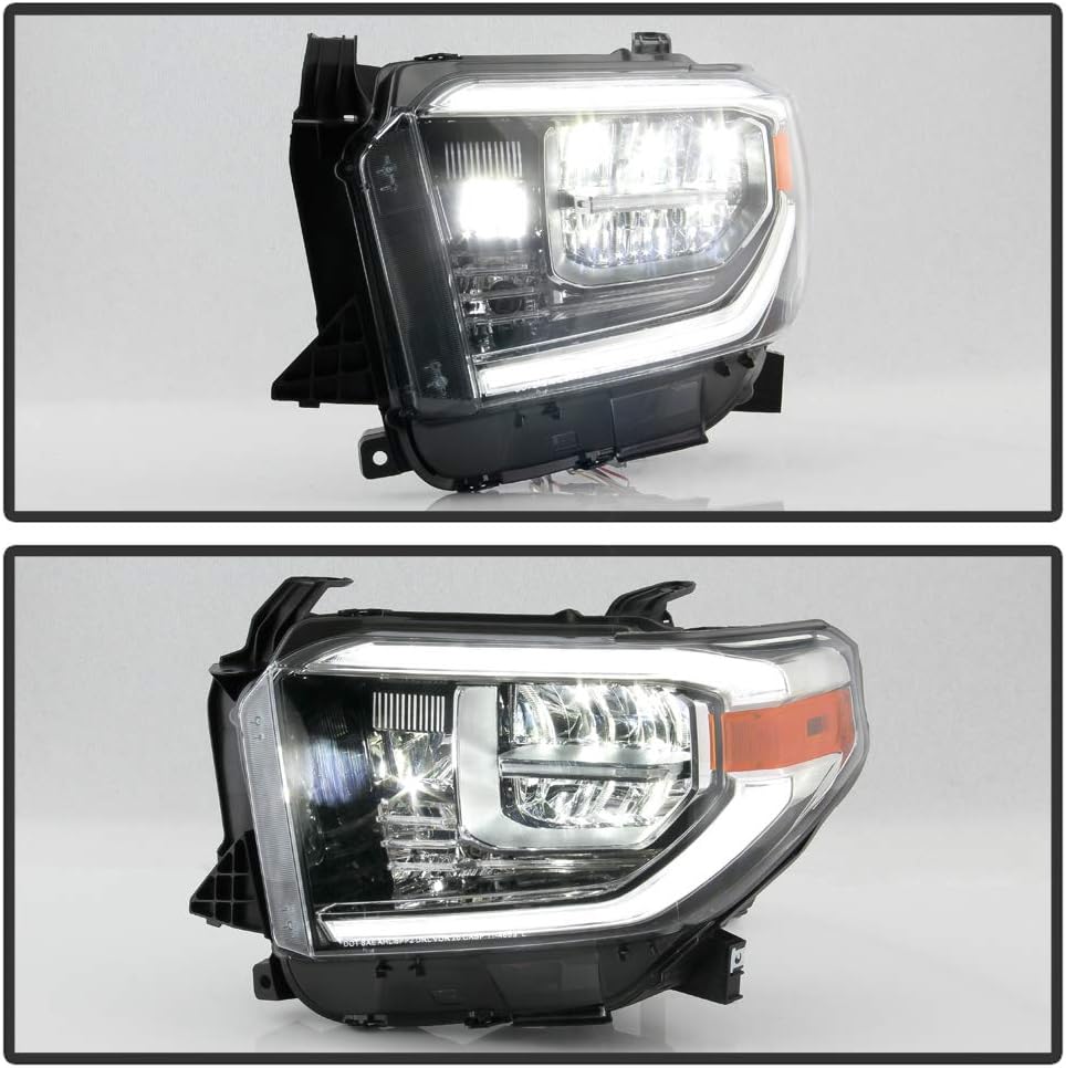 Smoked Chrome Housing LED Headlight Assembly Driver Side T882
