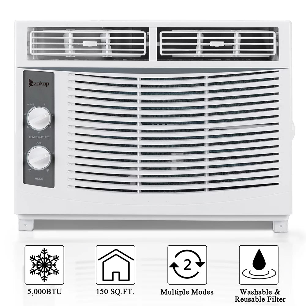 5000 BTU 115V Window-Mounted Compact Air Conditioner, White Z69490