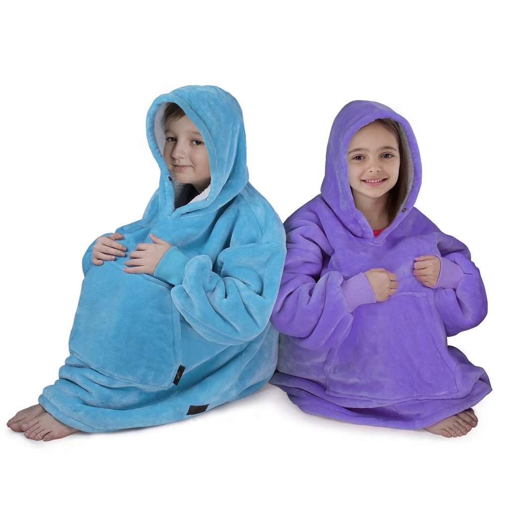 Oversized Sherpa Hoodie with Front Pocket T329