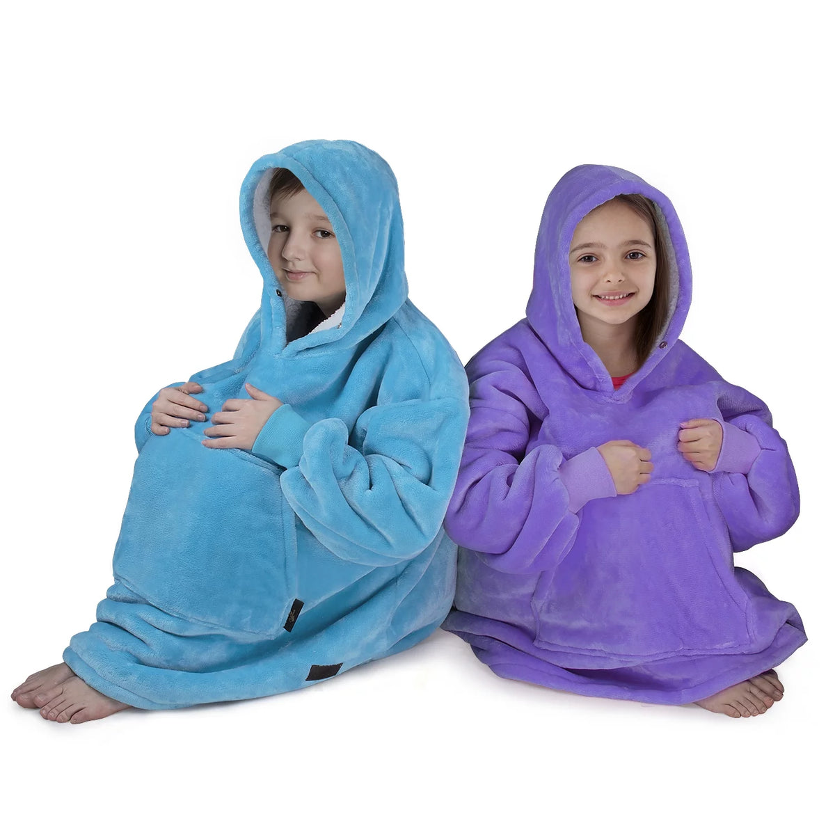 Oversized Sherpa Hoodie with Front Pocket T329