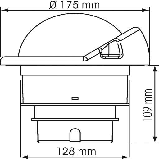 Black Flushmount Compass G8426