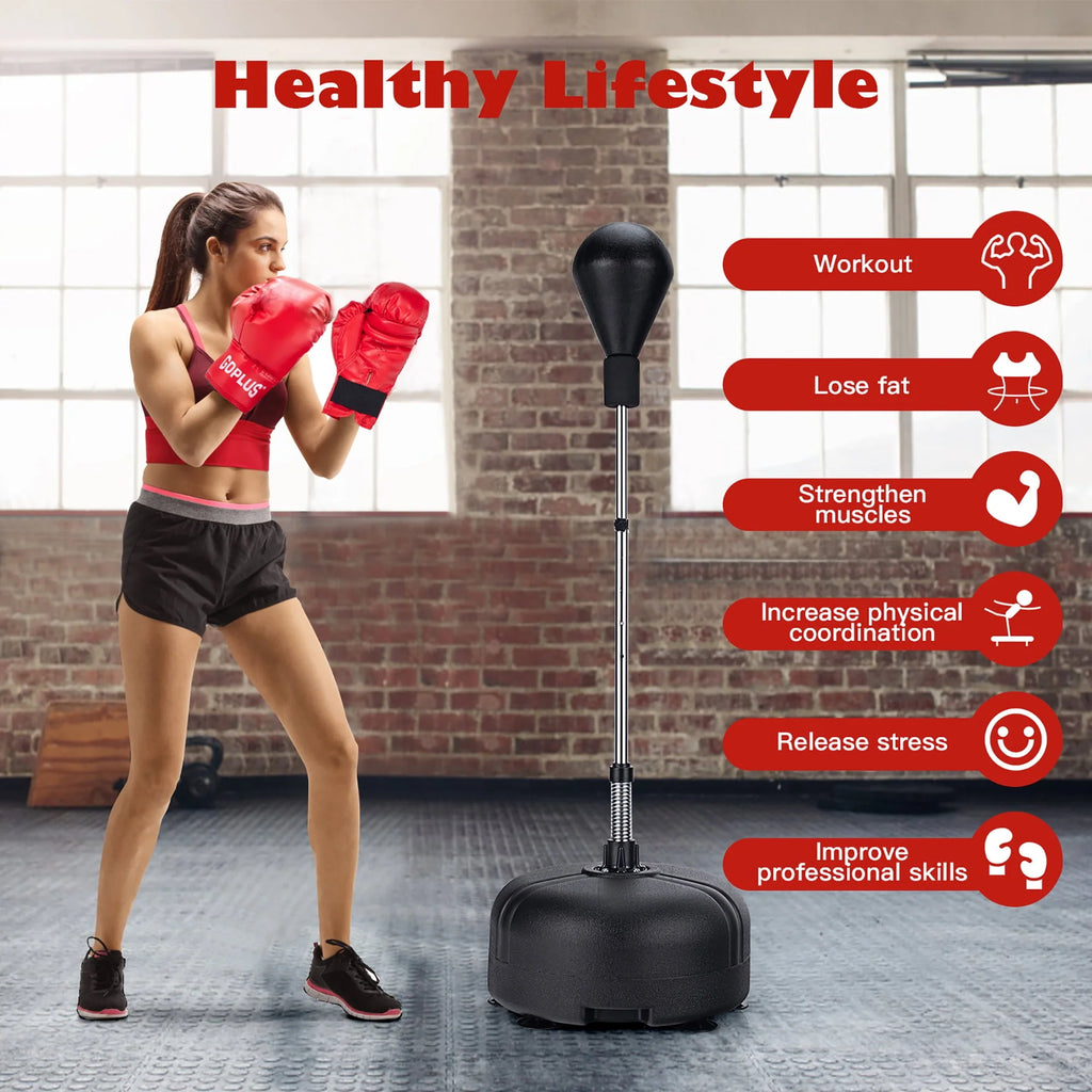 Freestanding Punching Bag with Stand and Boxing Gloves Q9509