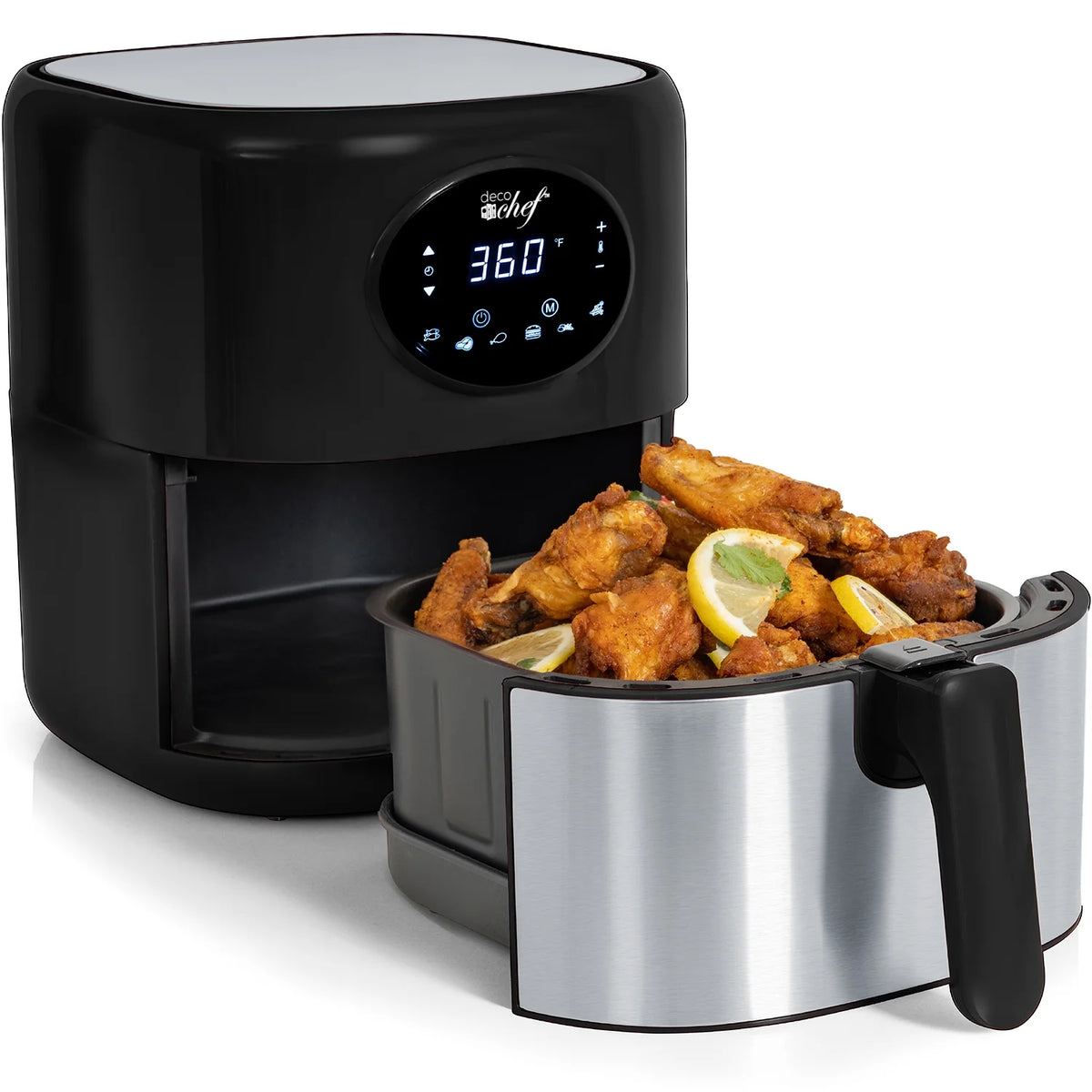 Black 3.7QT Digital Air Fryer with Non-Stick Basket M8894