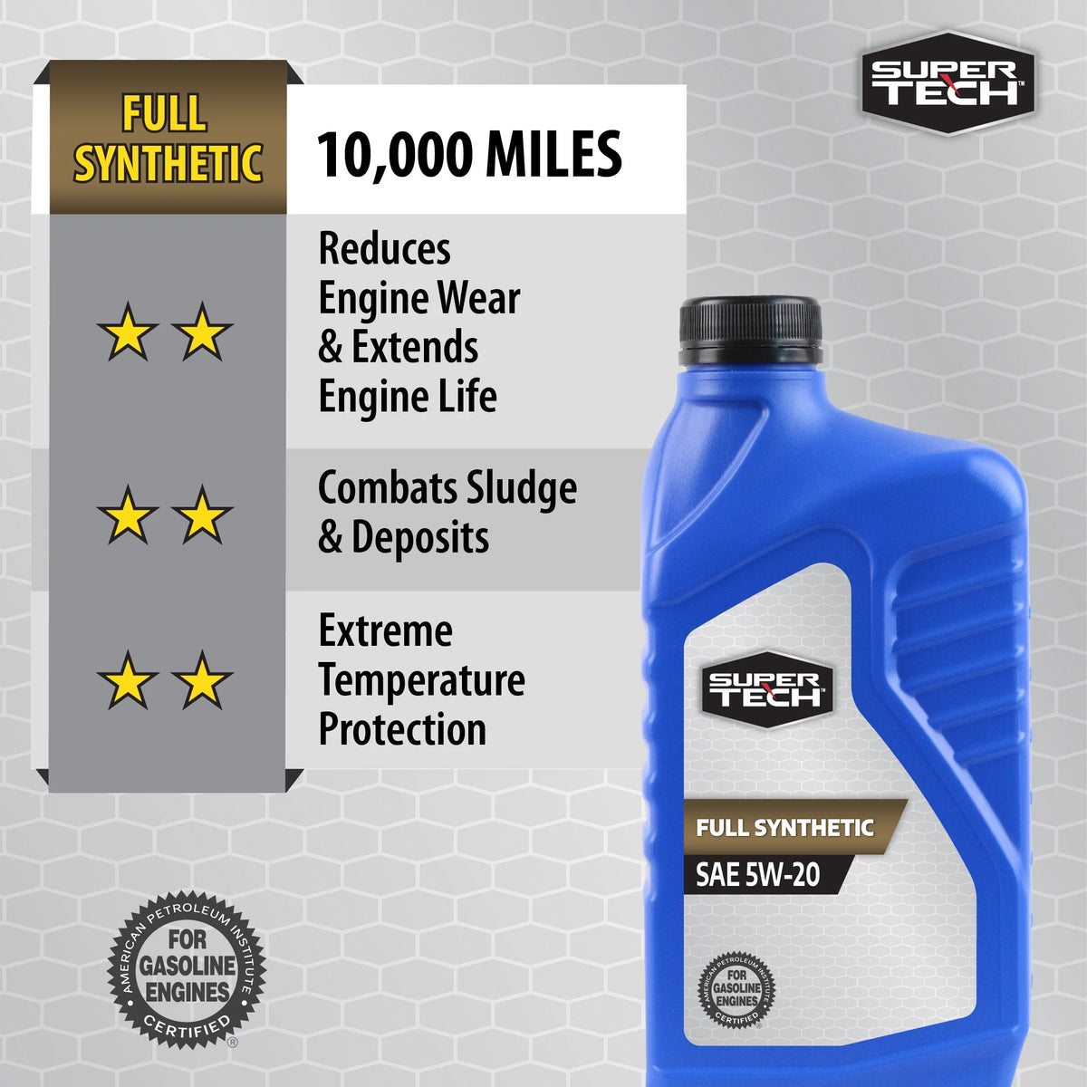 Full Synthetic SAE 5W-20 Motor Oil, 1 Quart B3337