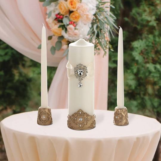Ivory Candle Wedding Ceremony Set T171
