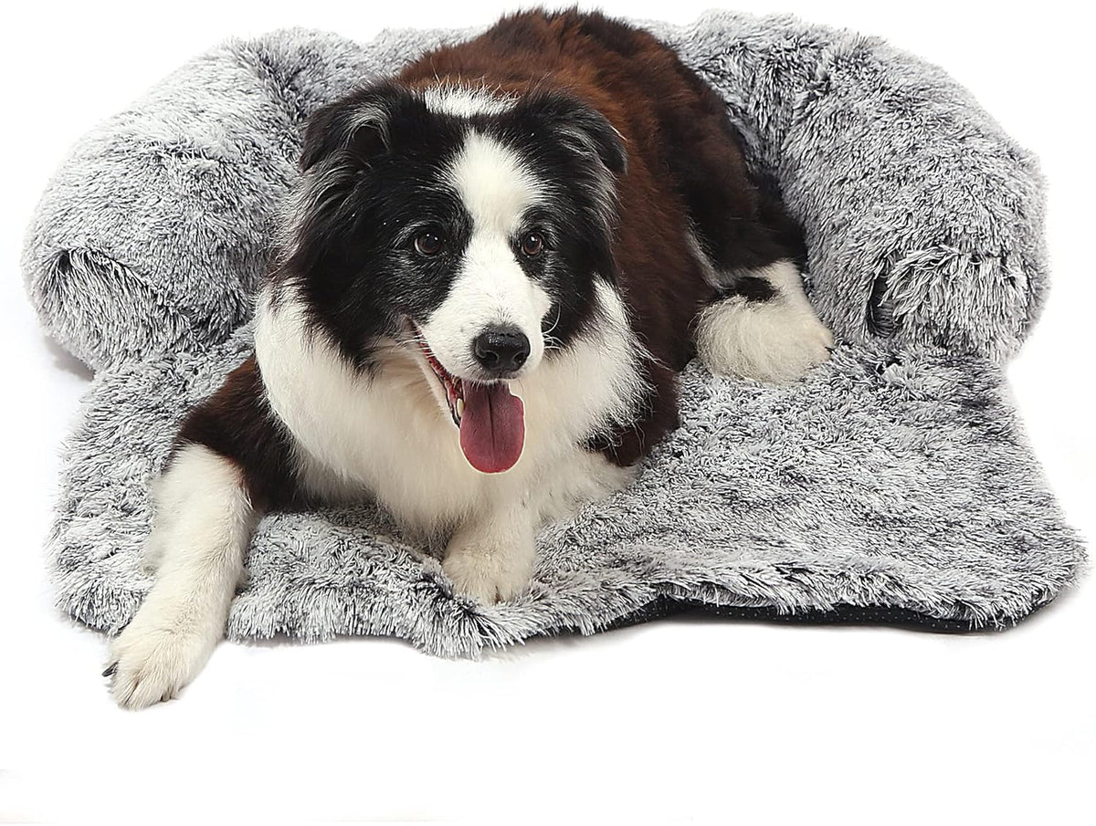 Fluffy Plush Dog Bed with Removable Washable Cover P4031