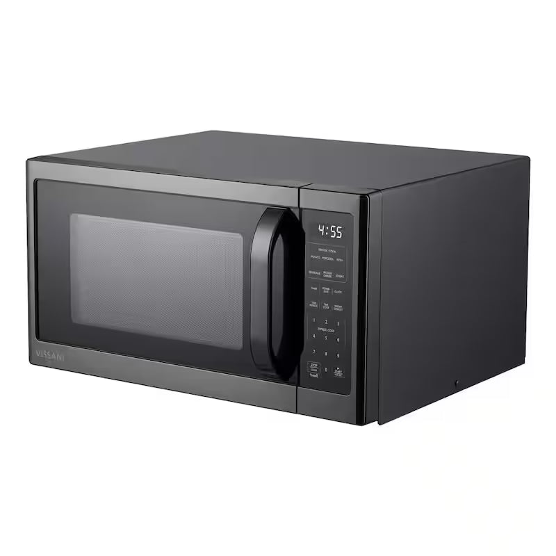 Black Stainless Steel 1,100 Watt Countertop Microwave E70801
