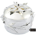 Silver Plated Sugar Bowl Glass Bowl with Spoon T7224