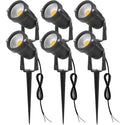 6W Waterproof Low Voltage Landscape Spotlights 6 Pack Warm White L9805