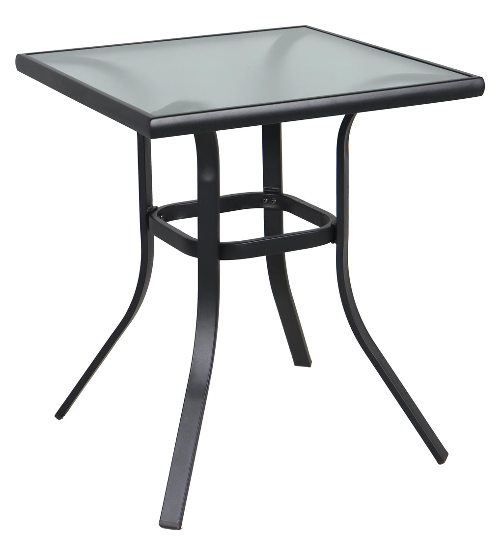 3-Piece Steel Outdoor Patio Bistro Set with Cushions, Gray O239