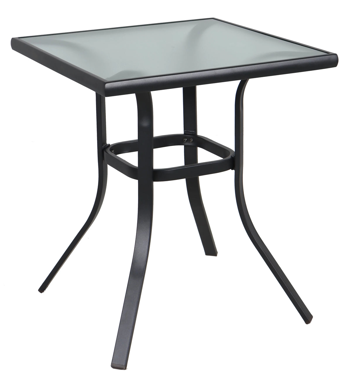 3-Piece Steel Outdoor Patio Bistro Set with Cushions, Gray O239