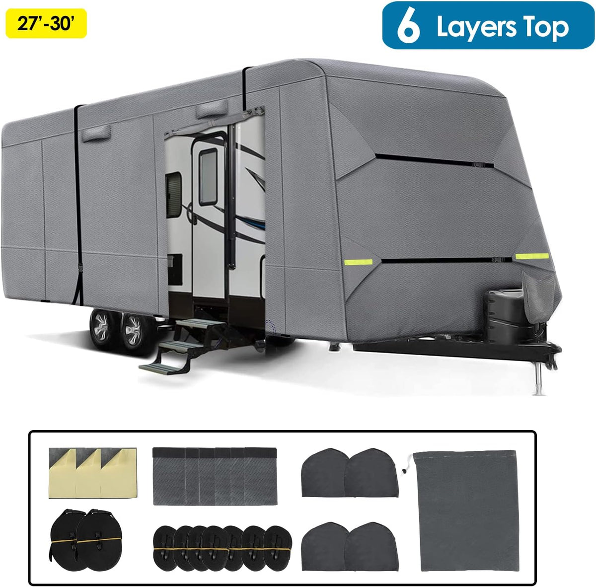 6 Layers 14'-16' Ripstop RV Cover Y4737