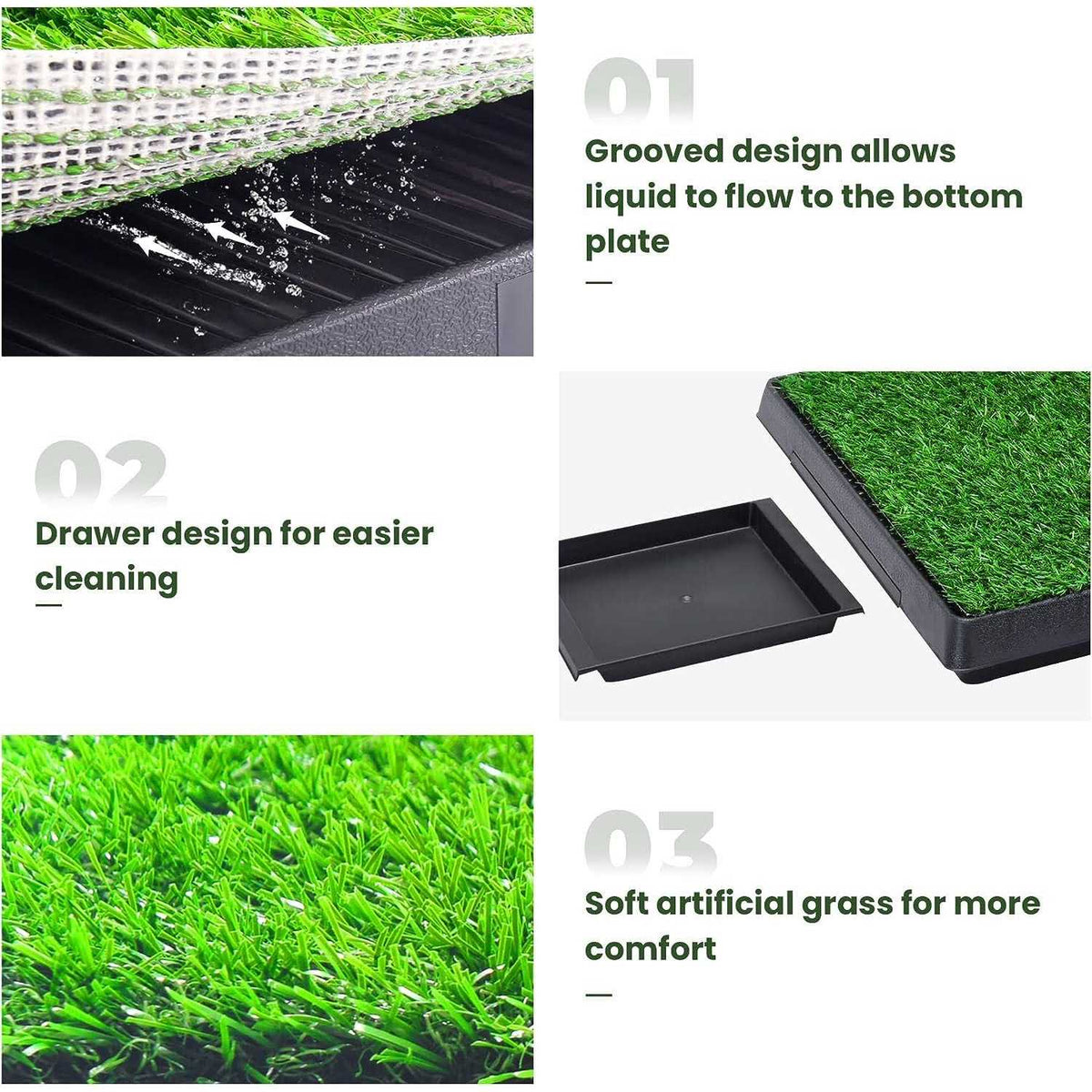 Dog Grass Pad with Tray 20” x 25” E658661
