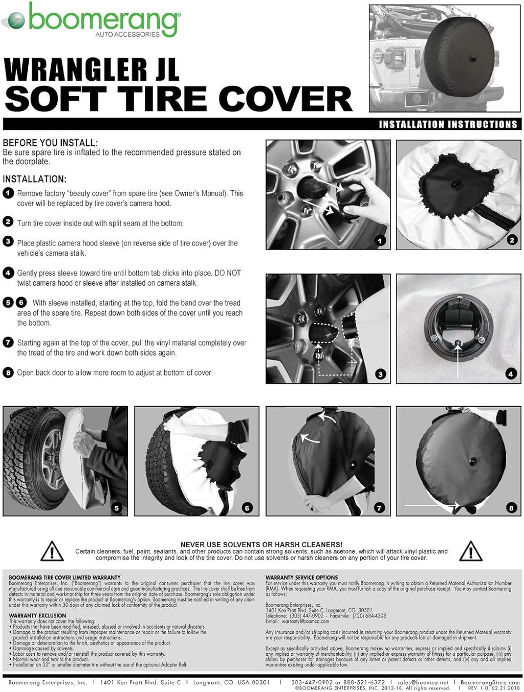 Soft JL Tire Cover with Back-up Camera N7617