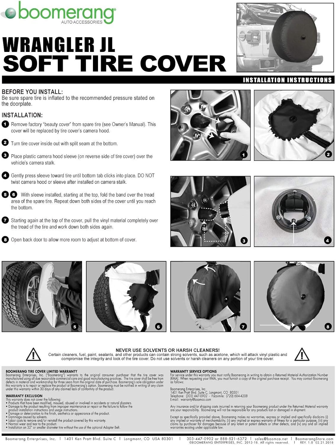 Soft JL Tire Cover with Back-up Camera N7617