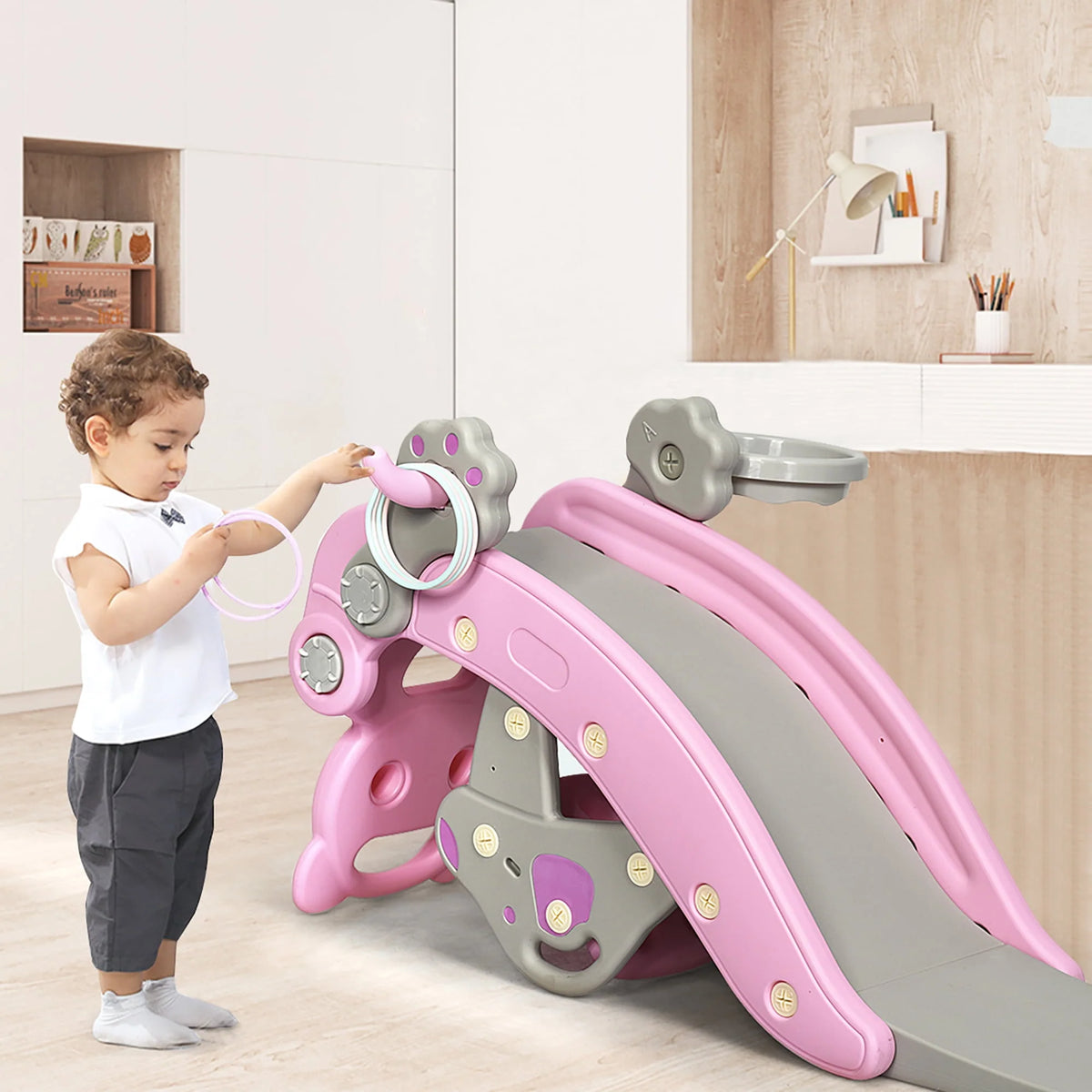 4-in-1 Kids Swing Slide Set T871414
