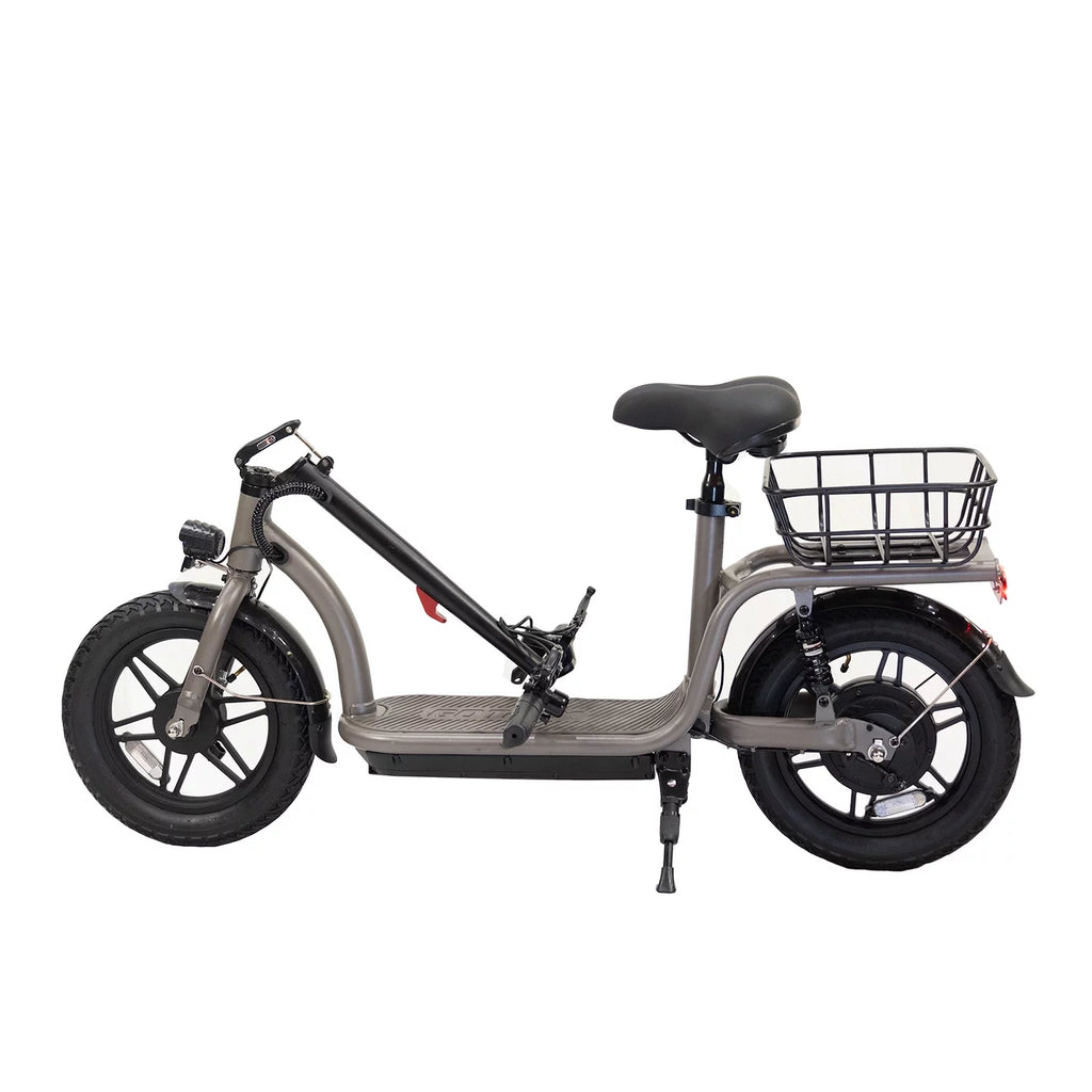 Electric Scooter with Seat, 400W, 14 Pneumatic Tire, Black M91962