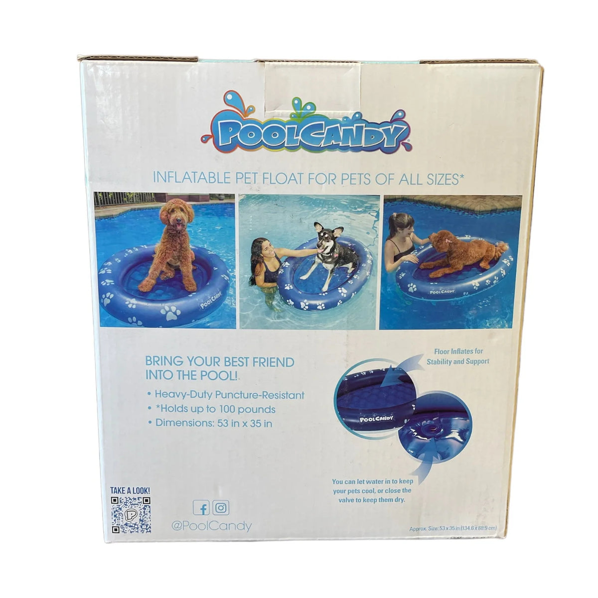 Dog Pool Float and Lounger, Blue A639072