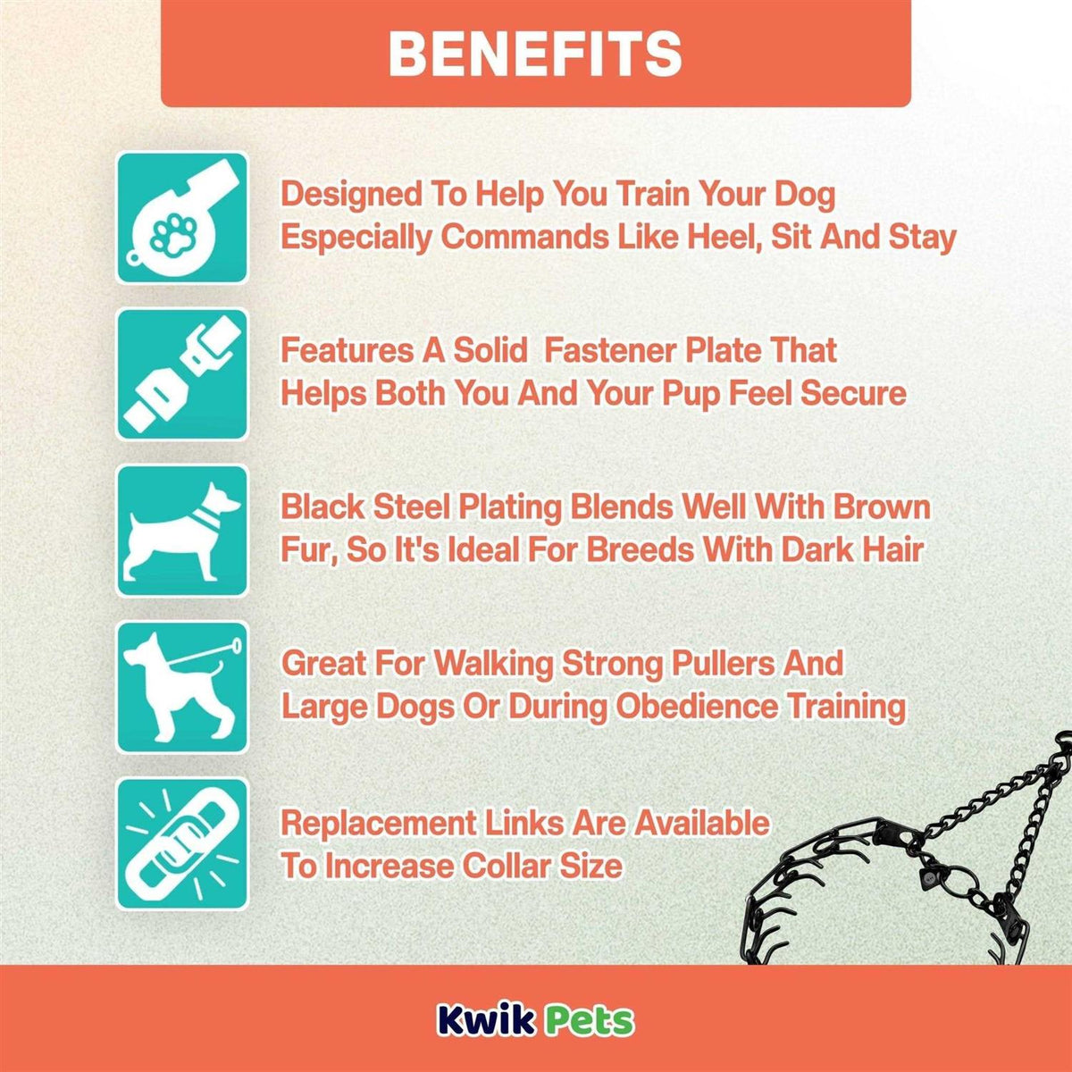 Stainless Dog Prong Training Collar L838