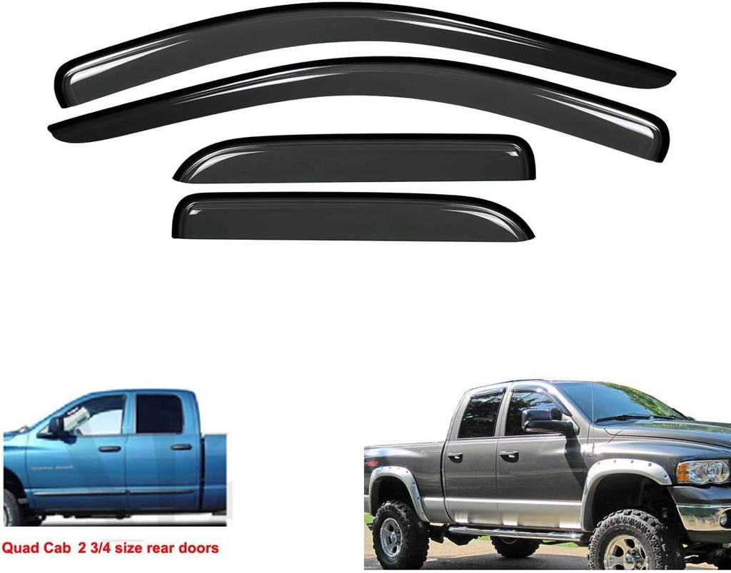 Smoke Window Visors for Quad Cab L273