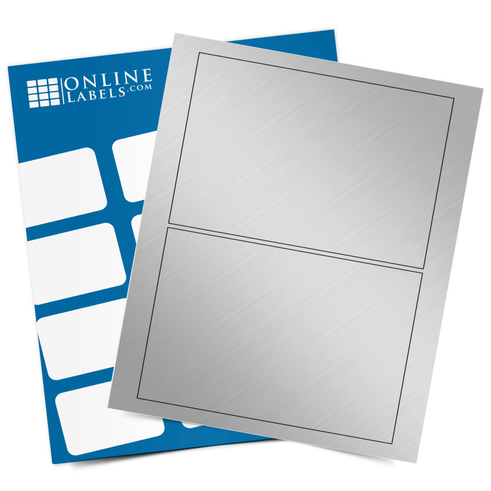 Weatherproof Silver Polyester Shipping Labels O4514