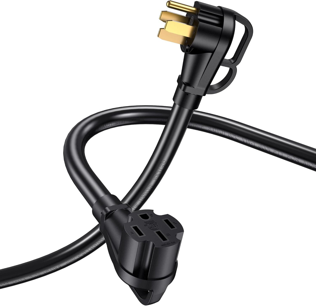 10ft 30 Amp 3 Prong Dryer Extension Cord 10 AWG Pack of 2 L946