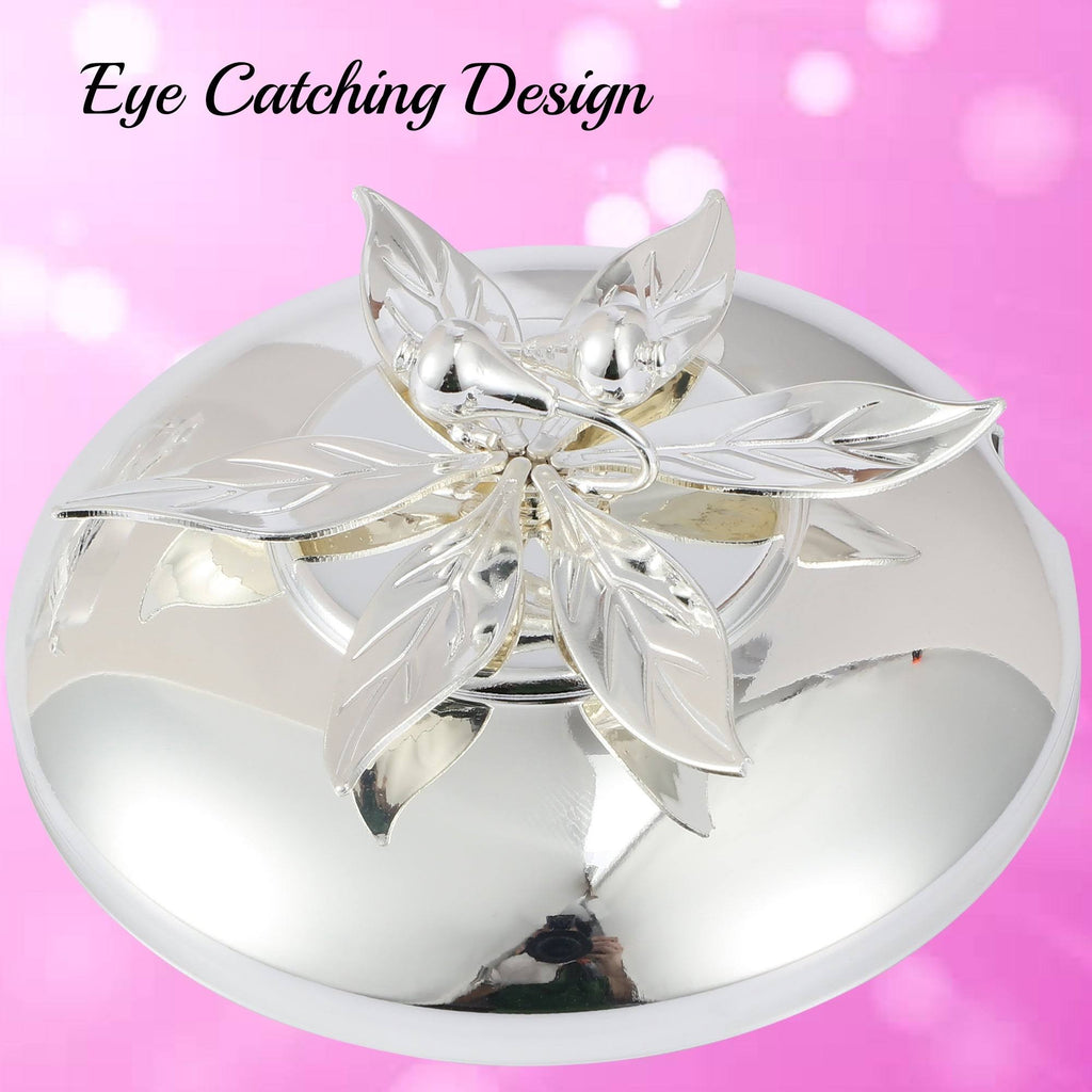 Silver Plated Sugar Bowl Glass Bowl with Spoon T7224