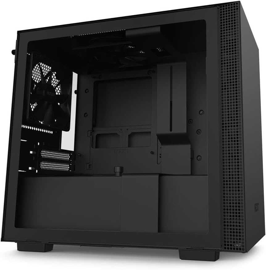 Black Mini-ITX PC Gaming Case with Tempered Glass Side Panel A583