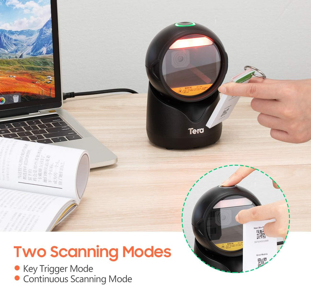 Omnidirectional Desktop Barcode Scanner with Adjustable Scan Head U373224