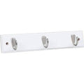 Wall Mounted Key & Hat Rack White Satin Nickel Hooks Y4065