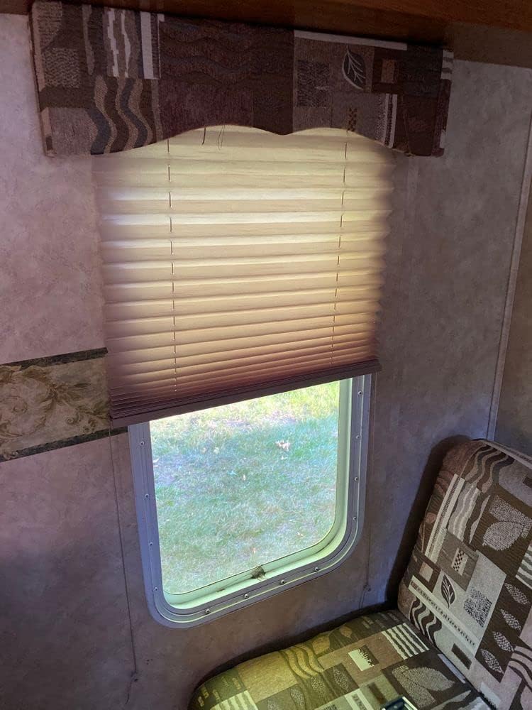 Cappuccino Pleated RV Window Shades 38 W x 24 L G558633