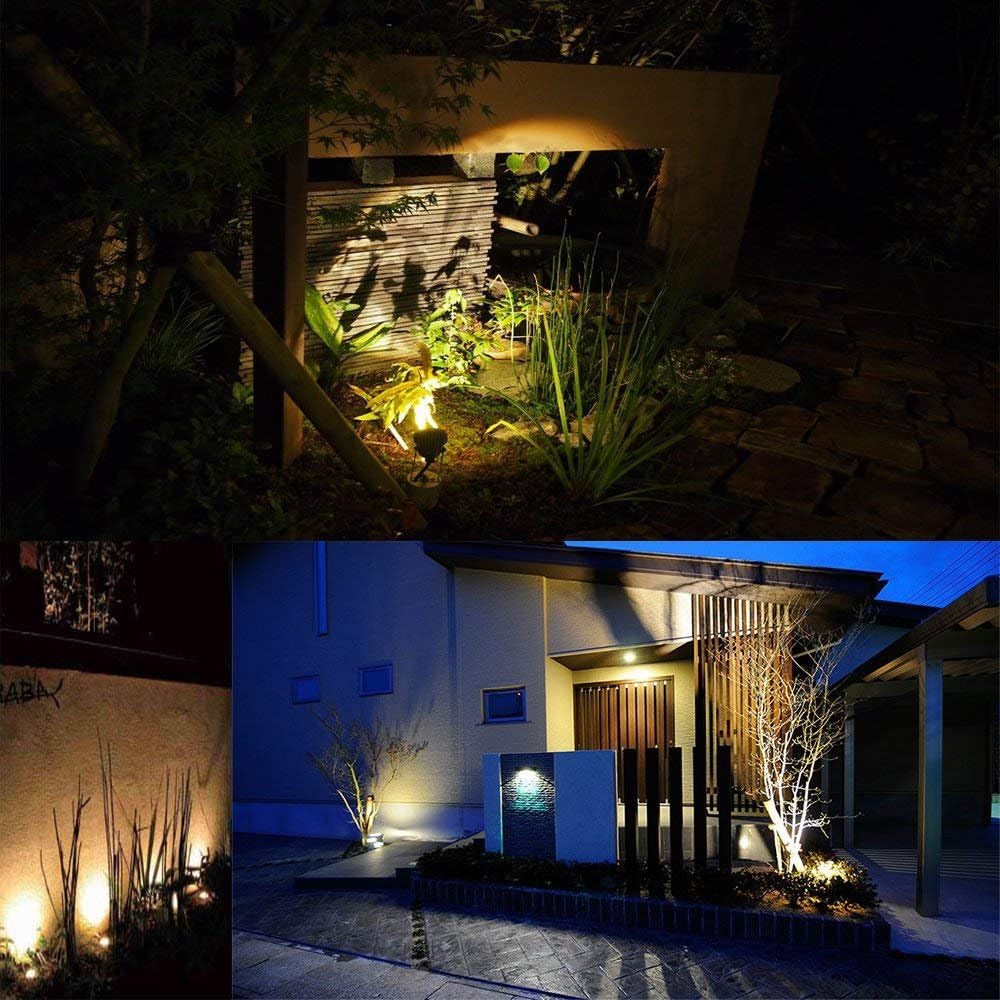 6W Waterproof Low Voltage Landscape Spotlights 6 Pack Warm White L9805