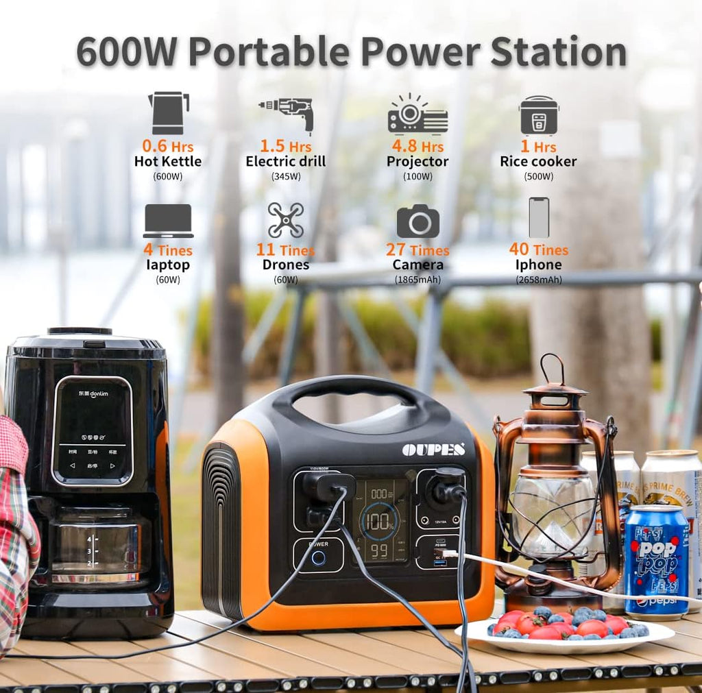 Portable Power Station 600W with 100W Panel S411998