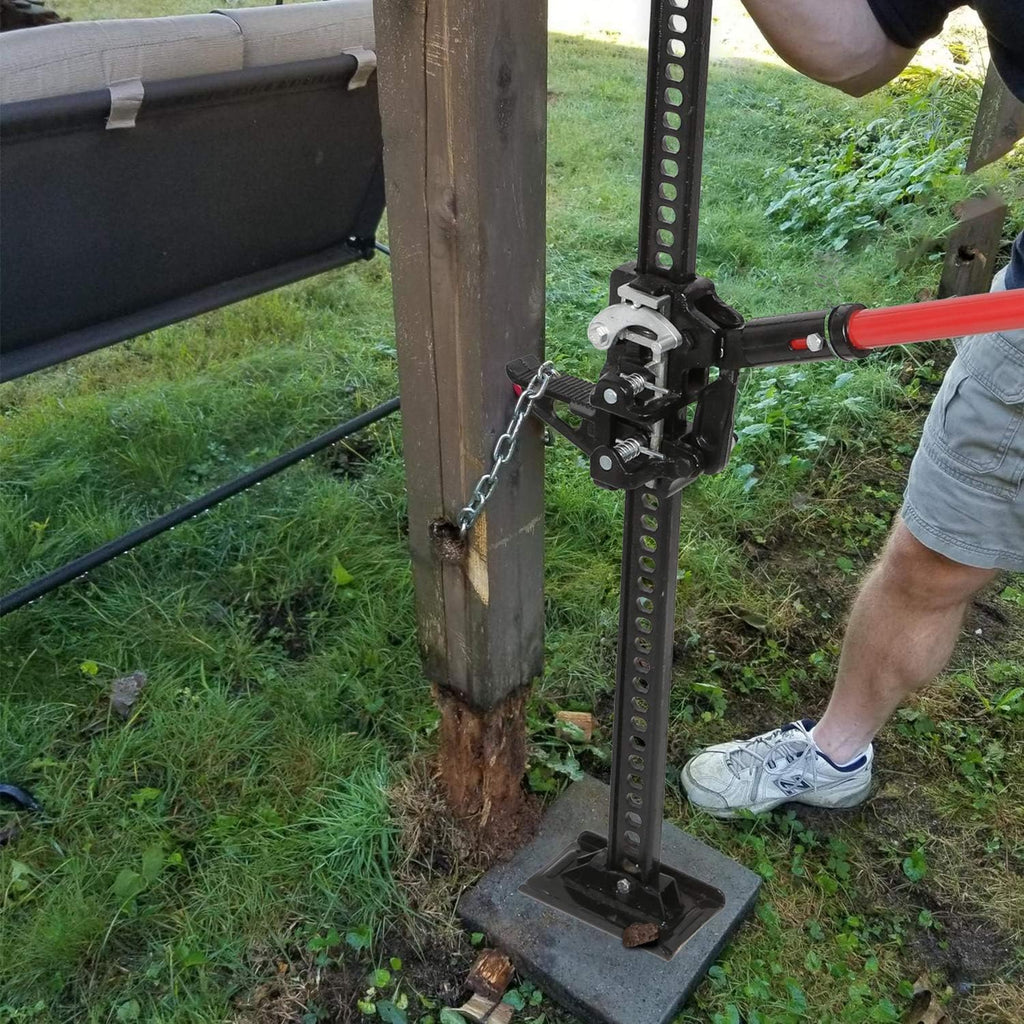 Farm Jack 48 High Lift Jack 3 Tons Capacity Cast Steel Black U1035