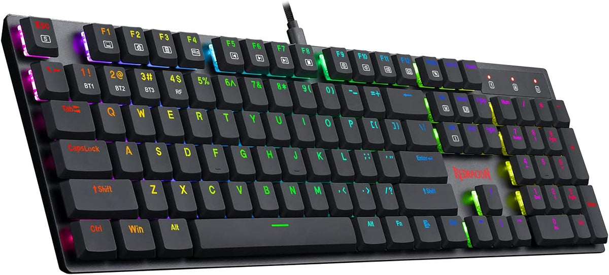 Wireless Bluetooth RGB Backlit Mechanical Gaming Keyboard X754613