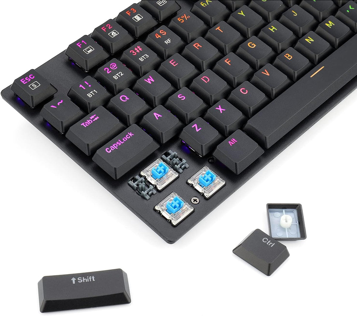 Wireless Bluetooth RGB Backlit Mechanical Gaming Keyboard X754613