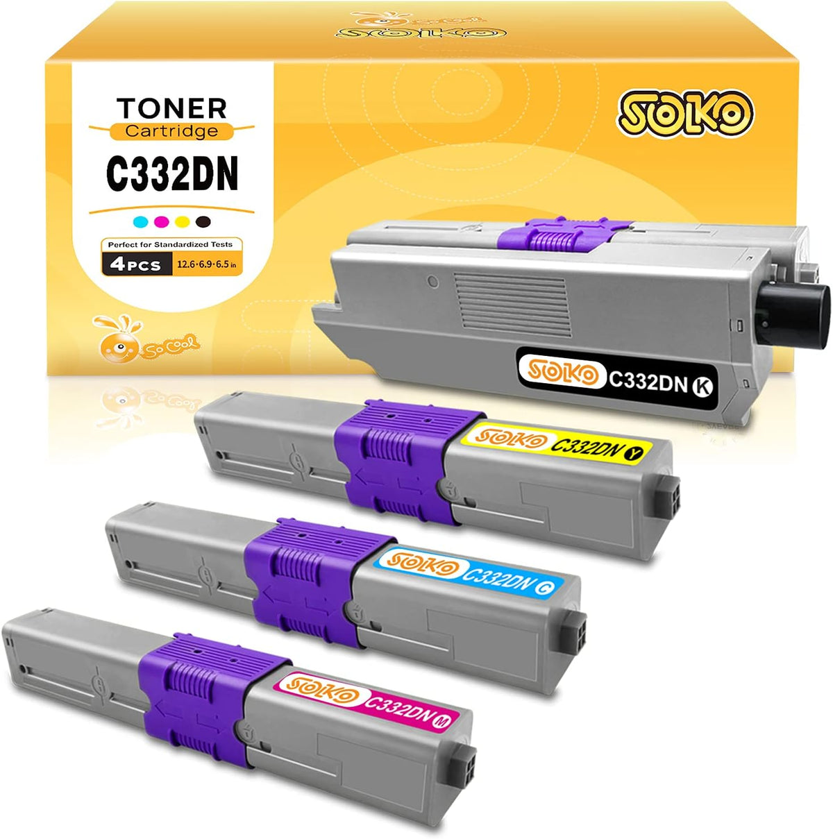 Remanufactured Toner Cartridge 1 Black 1 Cyan 1 Magenta 1 Yellow V396
