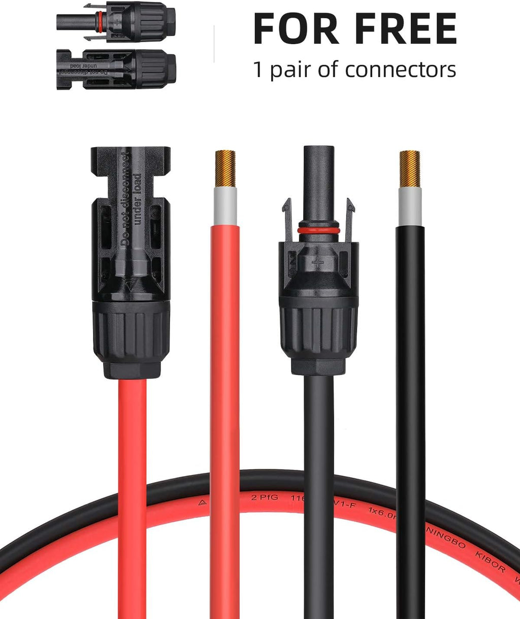 40 Feet 10AWG Solar Extension Cable with Connectors L525797