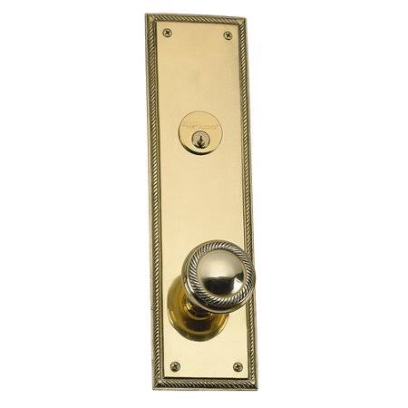 Polished Brass Single Cylinder Entrance Knobset G81433