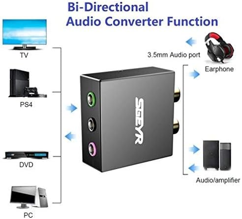 5.1 Audio Console Adapter Stereo RCA to 3 x 3.5mm Jack Bidirectional Conversion S600