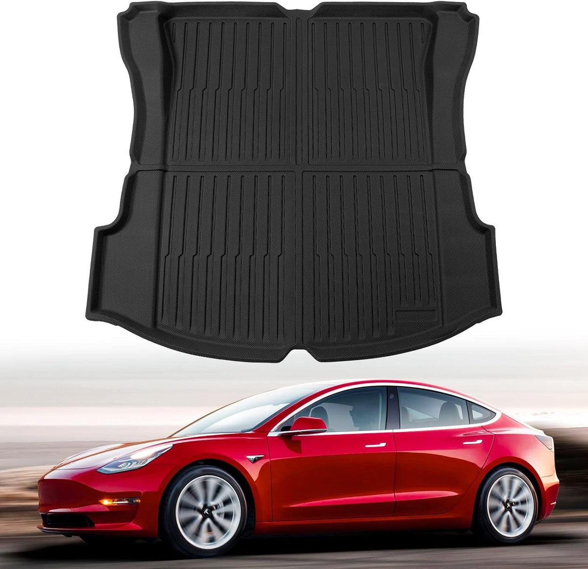 TPE Floor Mat Trunk Liner Cargo Mat Set of 6 X286