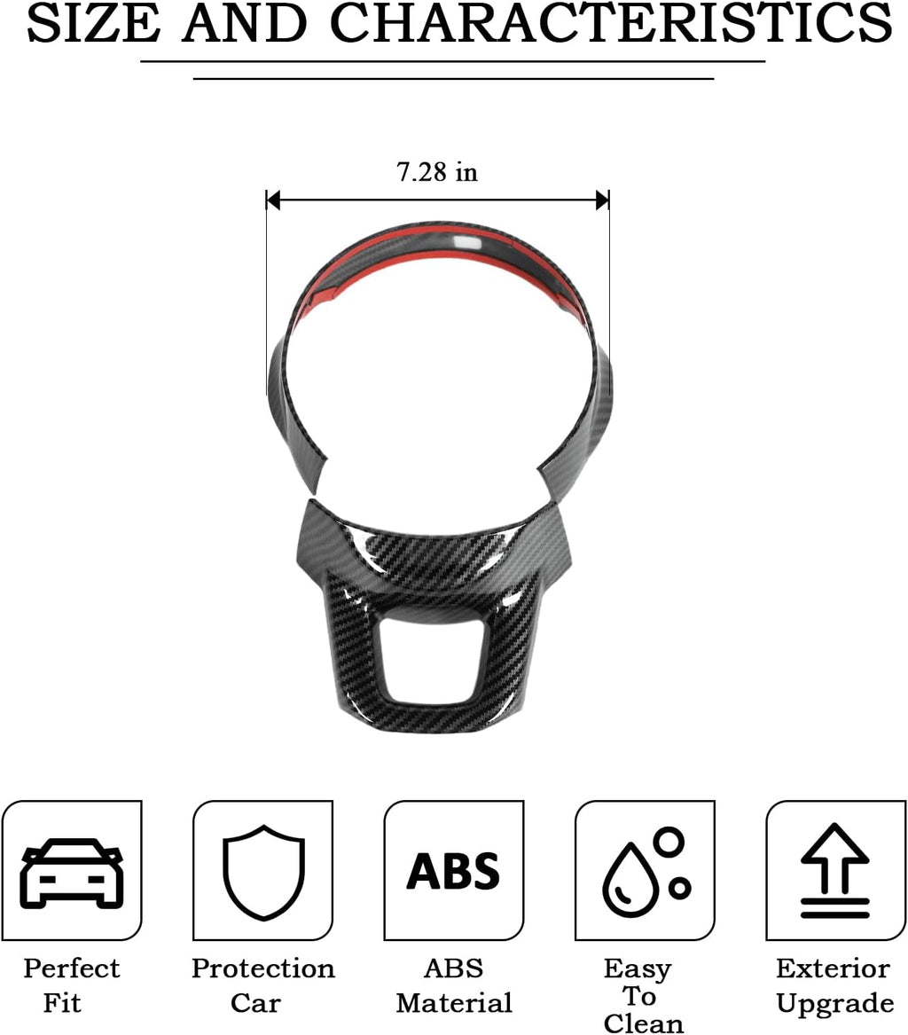Steering Wheel Trim Cover Carbon Fiber Grain A956510