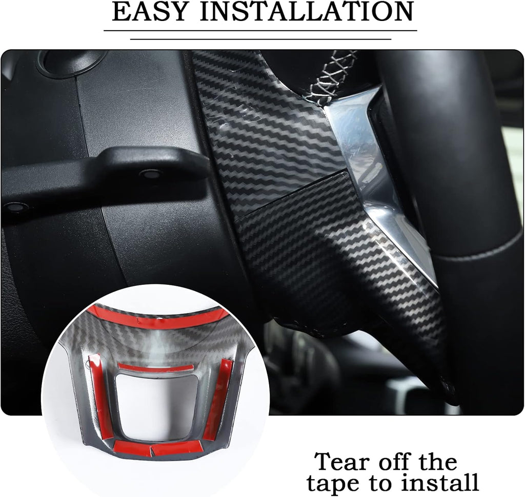 Steering Wheel Trim Cover Carbon Fiber Grain A956510