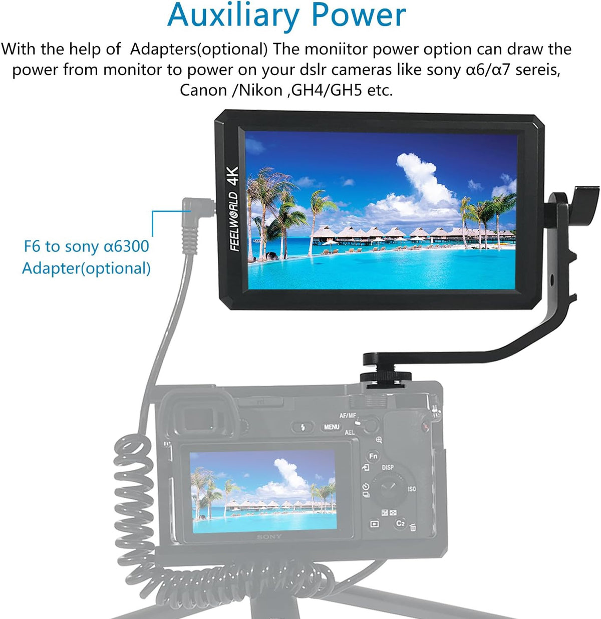 5.7Inch FHD IPS On Camera 4K HDMI Monitor with Swivel Arm I404801