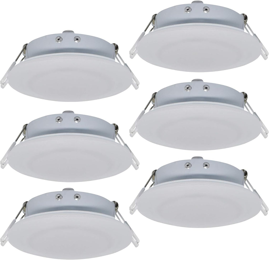 4.5Inch LED RV Puck Light Full Aluminum Recessed Mount Down Light 12V Pack of 6 I593