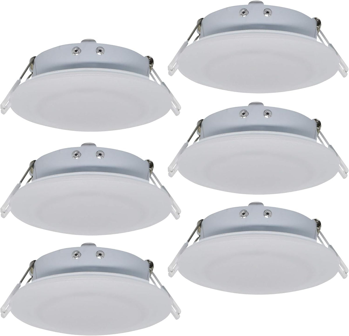 4.5Inch LED RV Puck Light Full Aluminum Recessed Mount Down Light 12V Pack of 6 I593