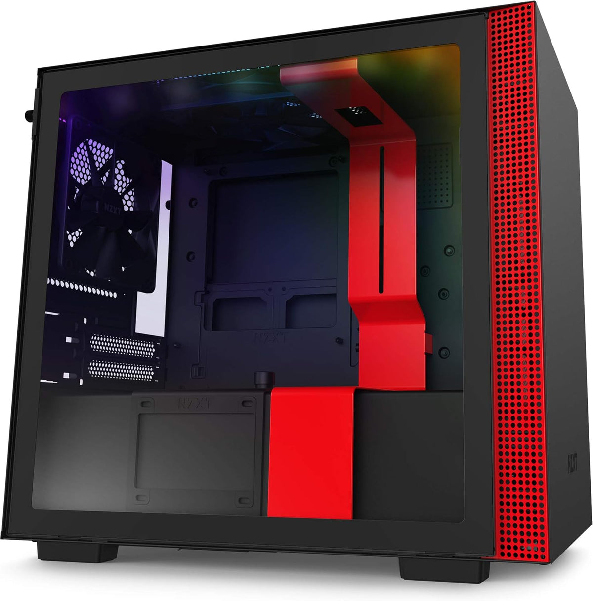 Black Mini-ITX PC Gaming Case with Tempered Glass Side Panel A583